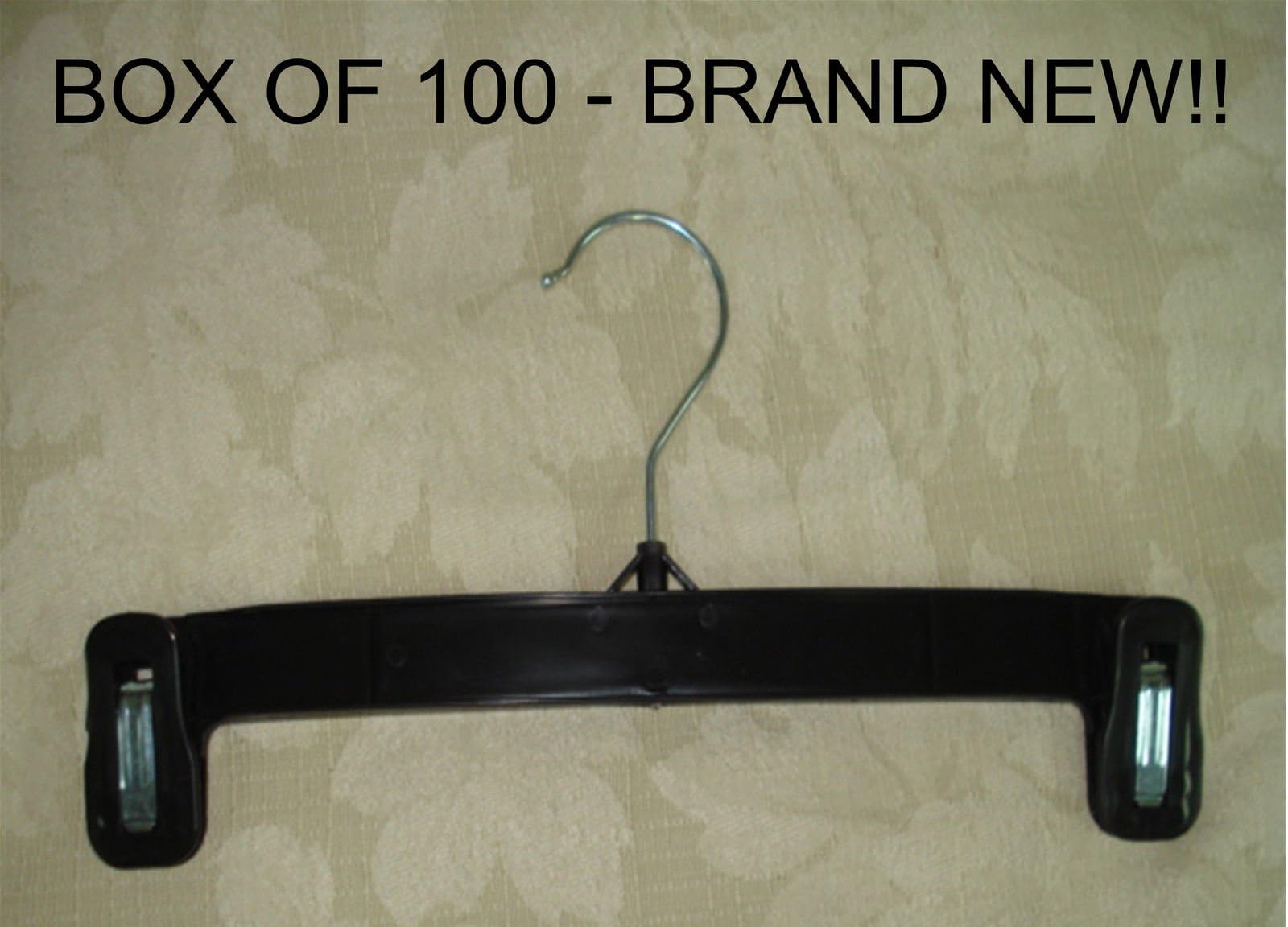 100 Hangers Plastic 12" for Skirts,pants,shorts(swivel)