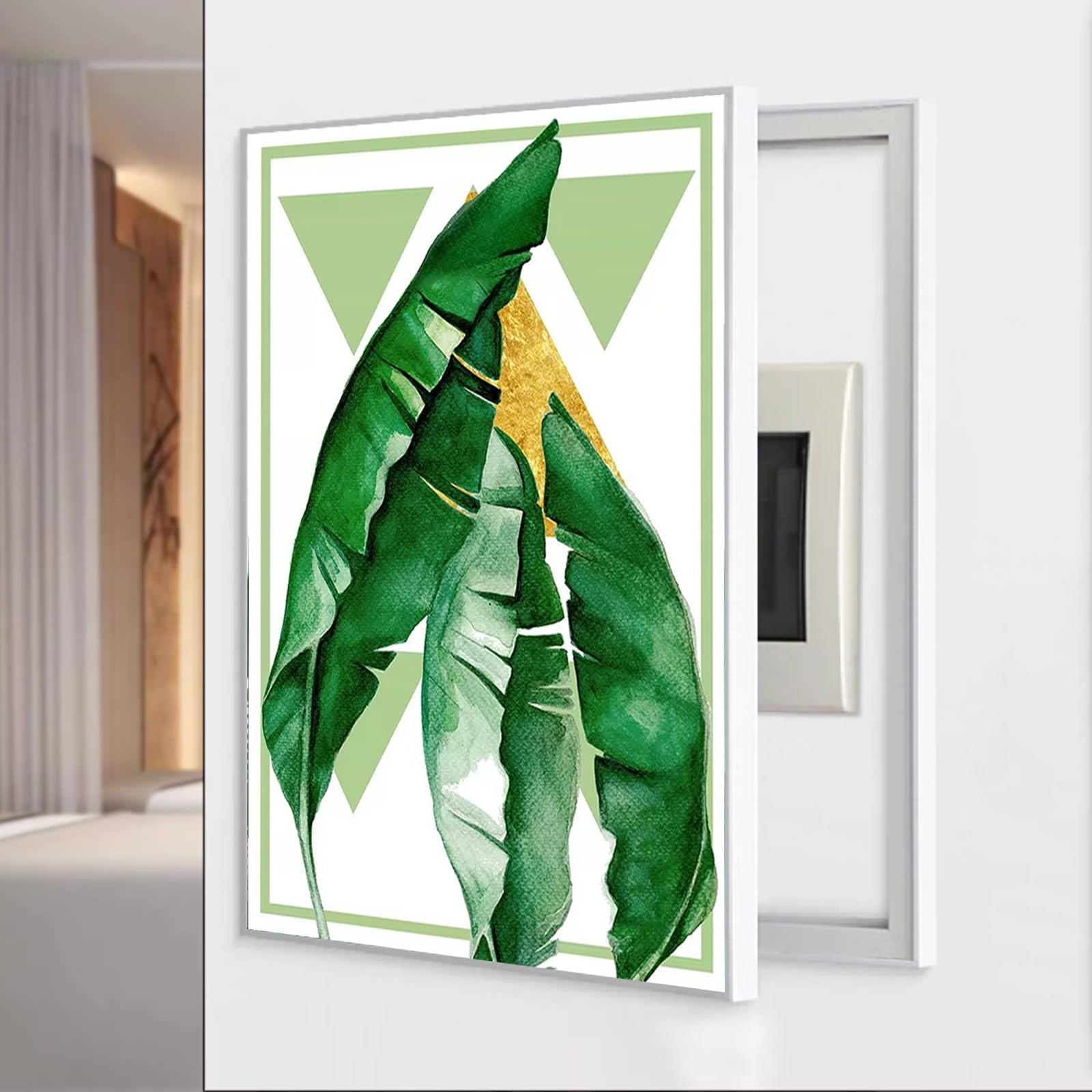 Cuadro Electrico Tapa Caja, Decorativos Modernos Caja Medidor Decorativo, Tapa del Medidor Eléctrico Cajas De Distribucion Tapa Decorativa(F,45X55CM/17.7x21.6in)