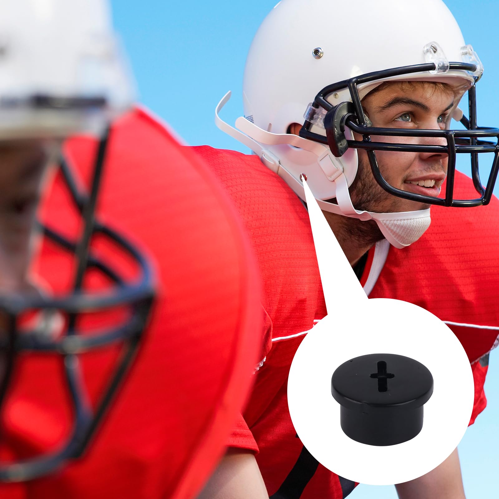 6pz Viti per Valvola Della Vescica per Riddell Speedflex e Speed Icon, Viti per Valvola a Vescica Plastica per Casco Football Pratici Tappi Valvola Caschi Rugby per Adulti e Giovani(Nero)