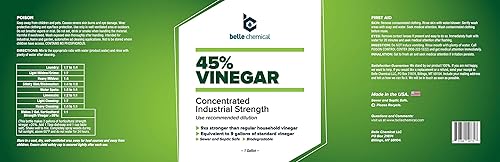 Miniatura 4 de Vinagre puro al 45% - Grado industrial concentrado (1 galón)