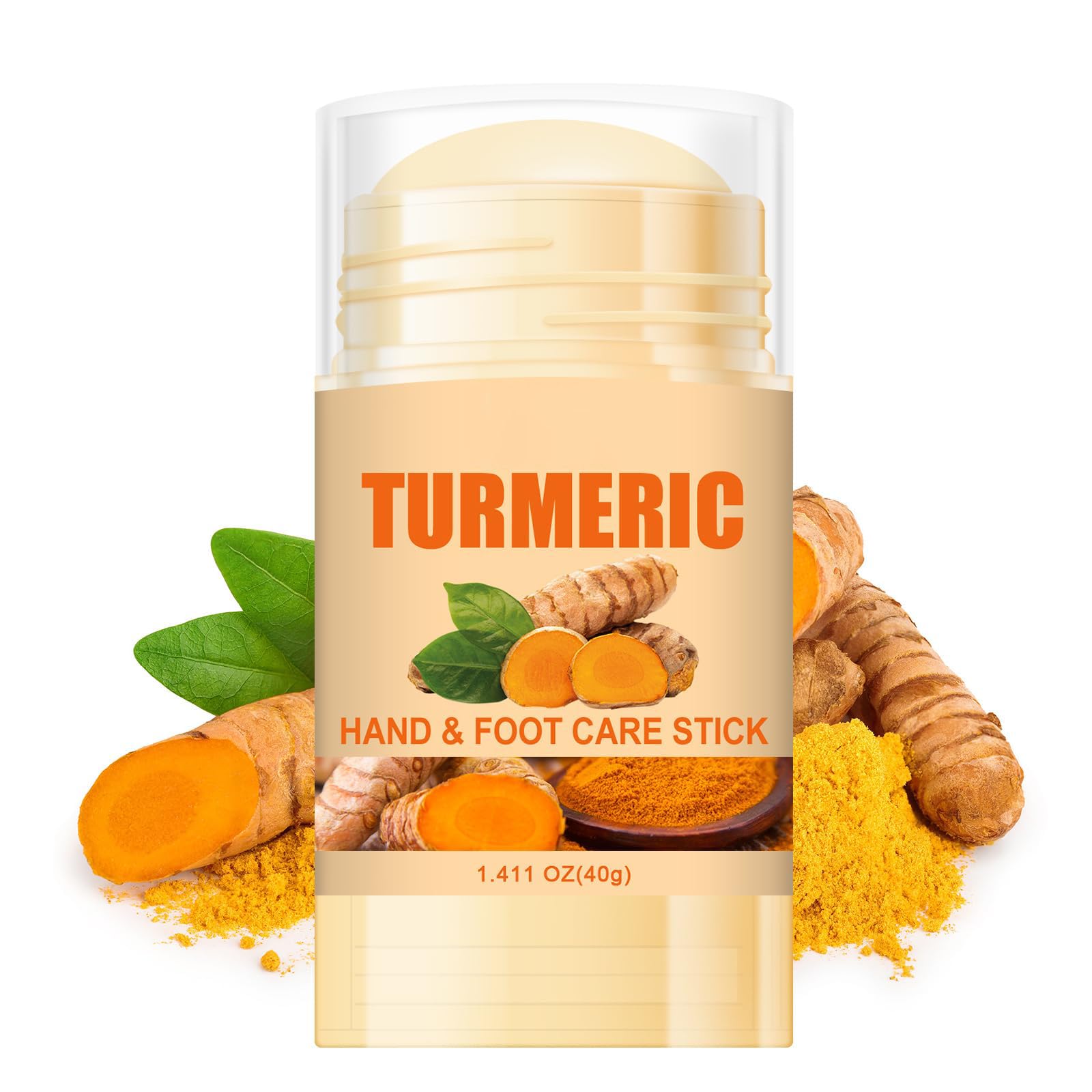 Azonee Turmeric Cracked Heel Repair Balm Stick, Moisturizing Foot Cream for Dry, Cracked Feet & Heels, Softens and Moisturizes Skin, Skin Care for Feet, Hands, Elbows & More