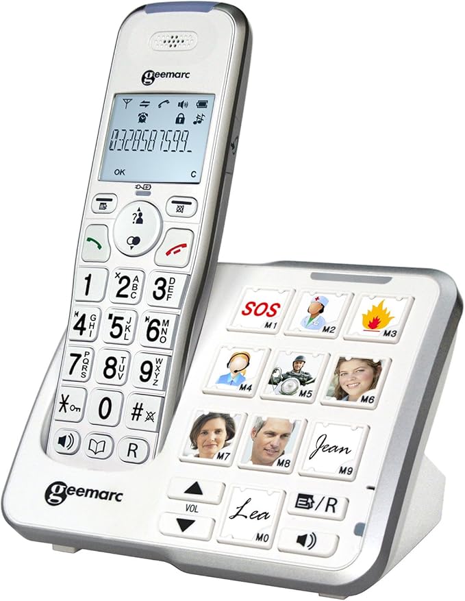 Phones Geemarc AMPLIDECT 595 PHOTO cordless seniors phone answering