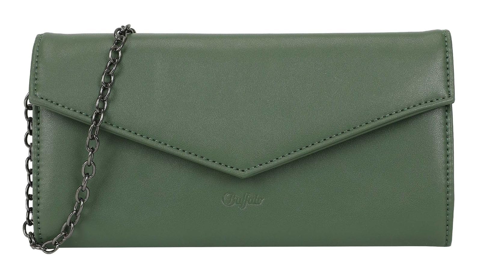 Buffalo Women Secco Muse Dark Green Clutch, dunkelgrün, One Size
