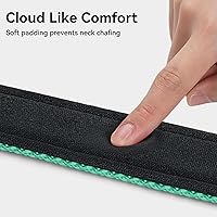 Vista 4 de Joytale - Collar reflectante para perro, collar de nailon transpirable con acolchado de neopreno suave para mascotas, ajustable para perros Verde