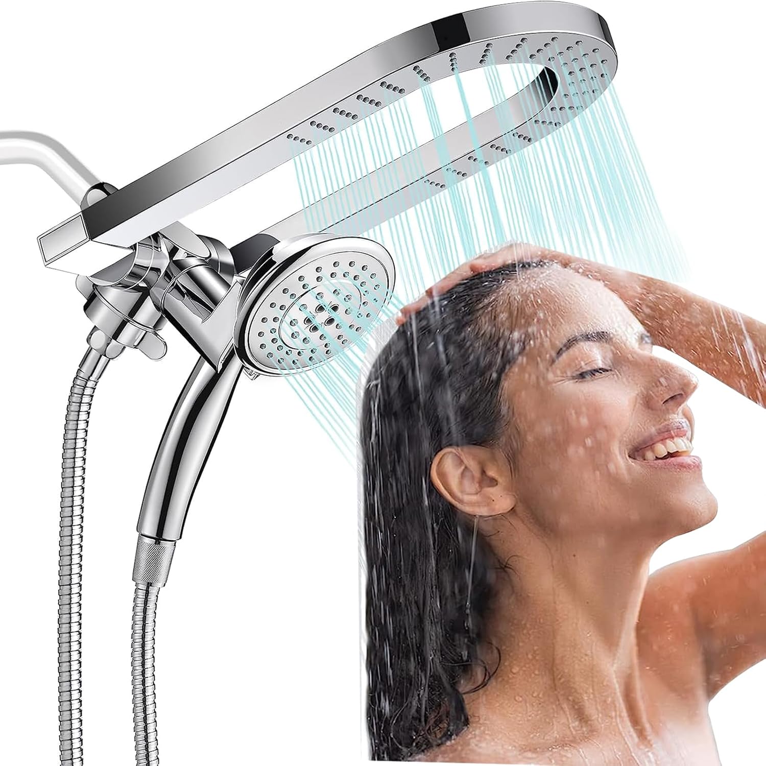 Gefilterter Regenduschkopf Mit Handbrause – 30,5 Cm, Hochdruck, Mit Verstellbarer Stange