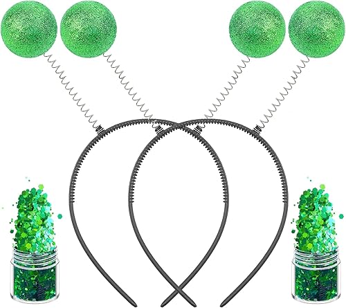 Miniatura 8 de Diadema de alienígena de Halloween con purpurina gruesa y holográfica marciana para suministros de fiesta de Halloween