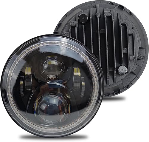 Miniatura 7 de Faros delanteros LED redondos de 7 pulgadas con DRL blanco halo ámbar señal de giro compatible con JK JKU TJ