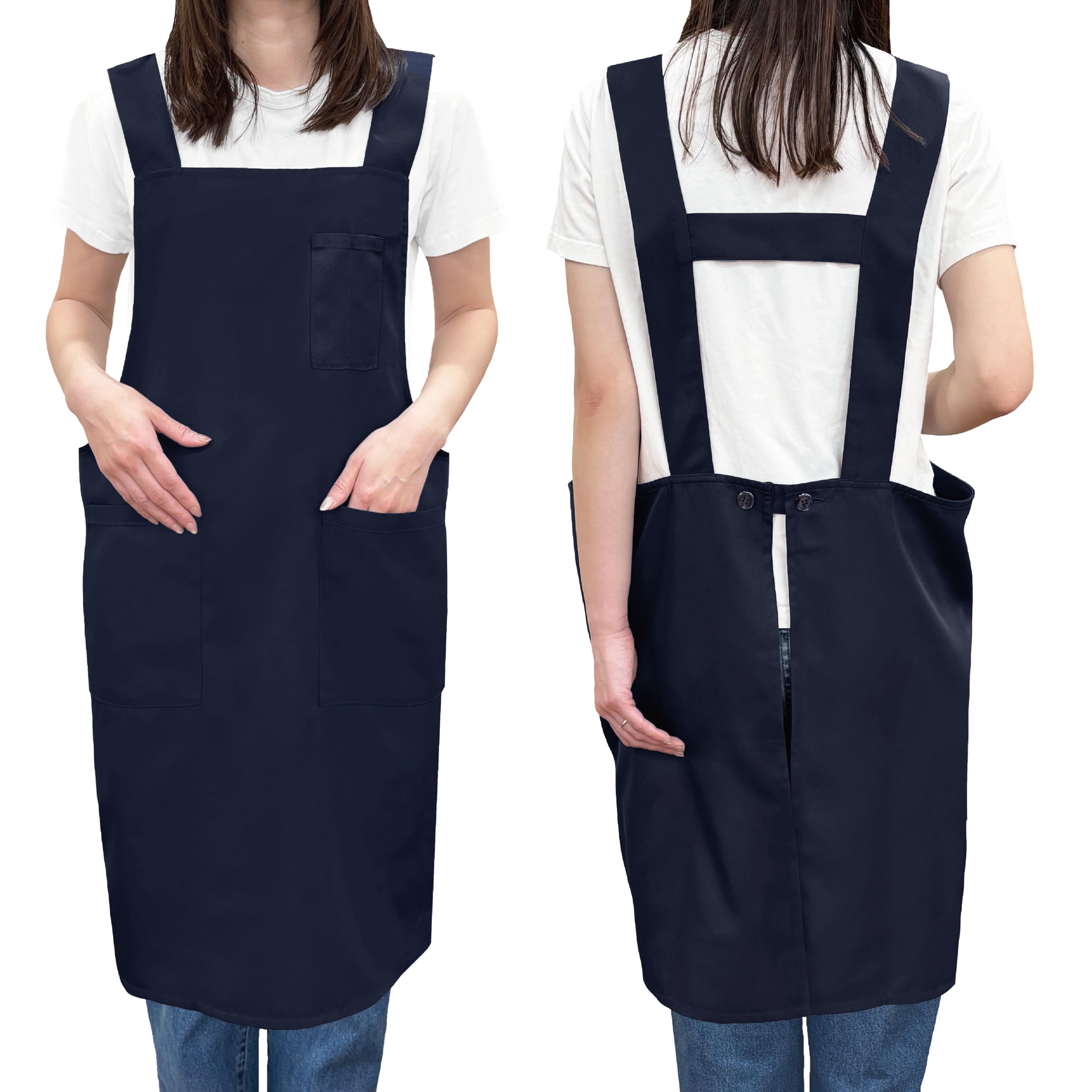 [SINCE1953 TRENDY] エプロン H型 肩掛け シンプル 無地 レ…