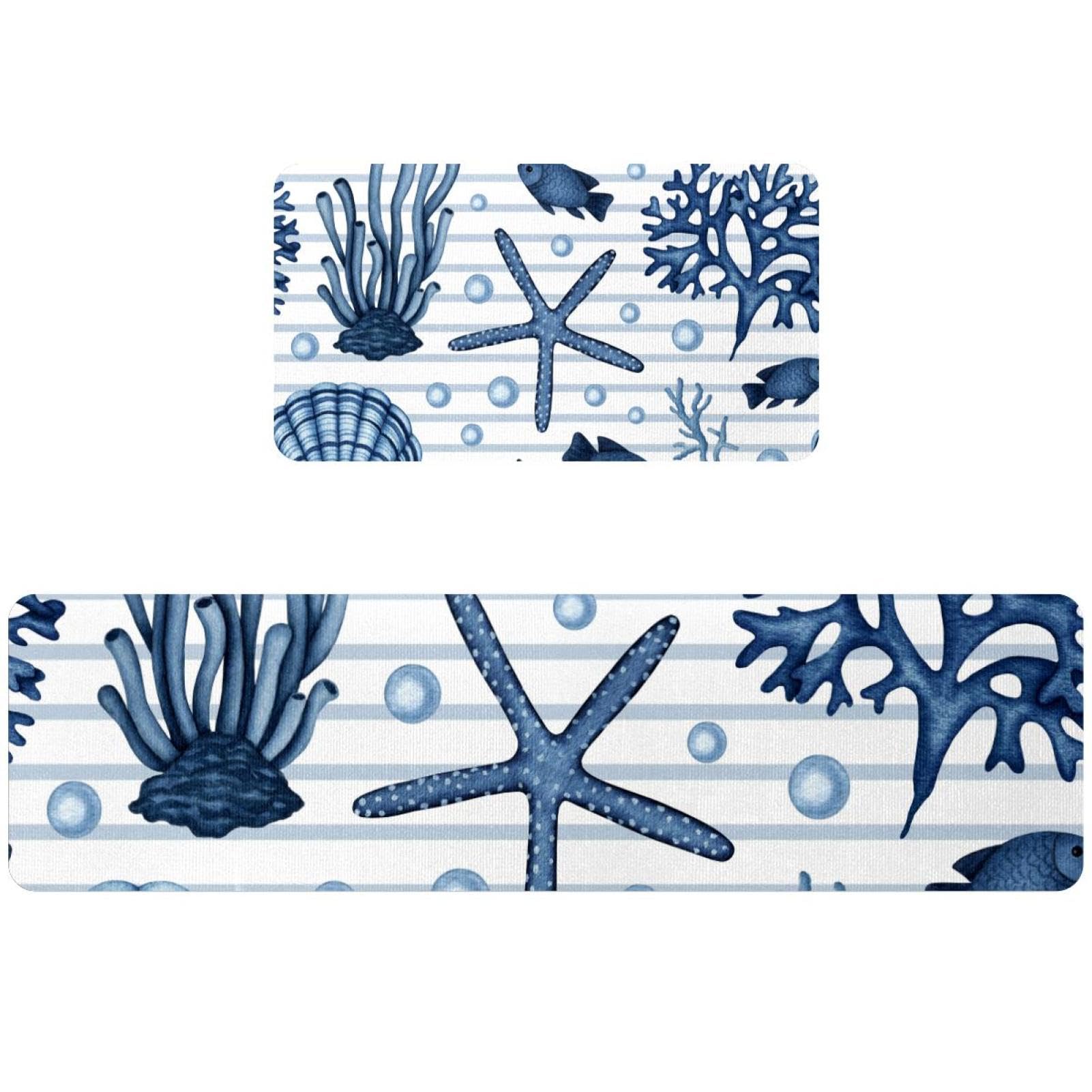 Alfombrillas de cocina antideslizantes juego de 2 tapetes lavables para pasillo y hogar
