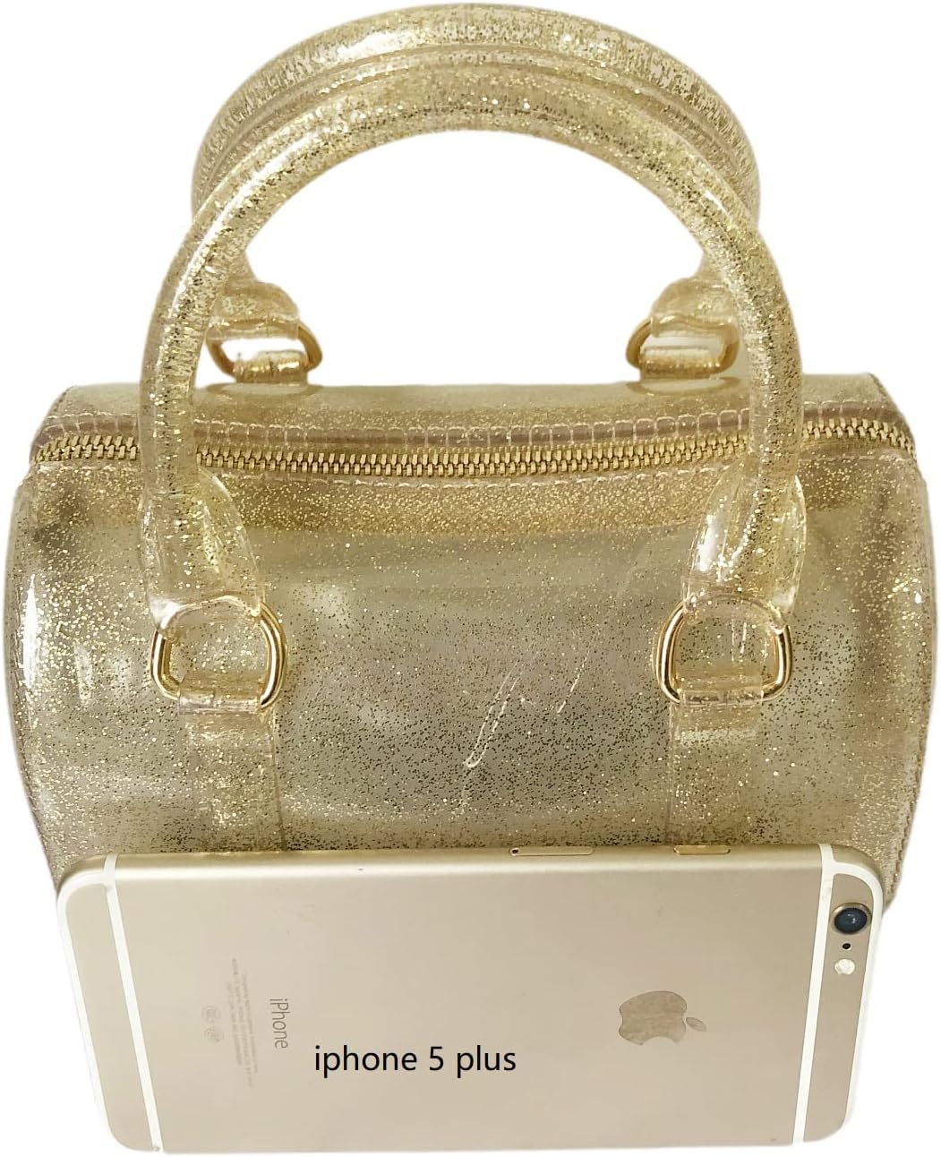 Ladies Summer Jelly Pillow-shaped Top Handle Handbag Candy Color Transparent Crystal Purse image 4