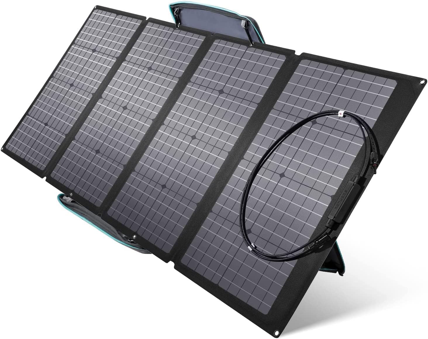 160 Watt Portable Solar Panel for Power Station, Foldable Solar Charger with Adjustable Kickstand, Waterproof IP67 for Outdoor Camping RV Off Grid System