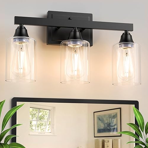 Miniatura 12 de VOLISUN Accesorios de iluminación de baño de níquel cepillado, 3 luces de cambiador de baño sobre espejo, luces de cambiador modernas para baños