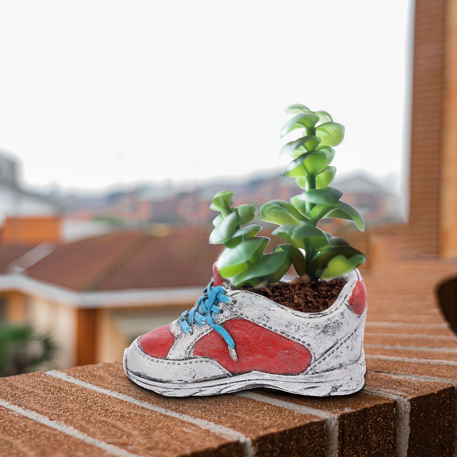 3 Pezzi Vaso per Piante Grasse a Forma di Scarpa, Ceramico Creativo