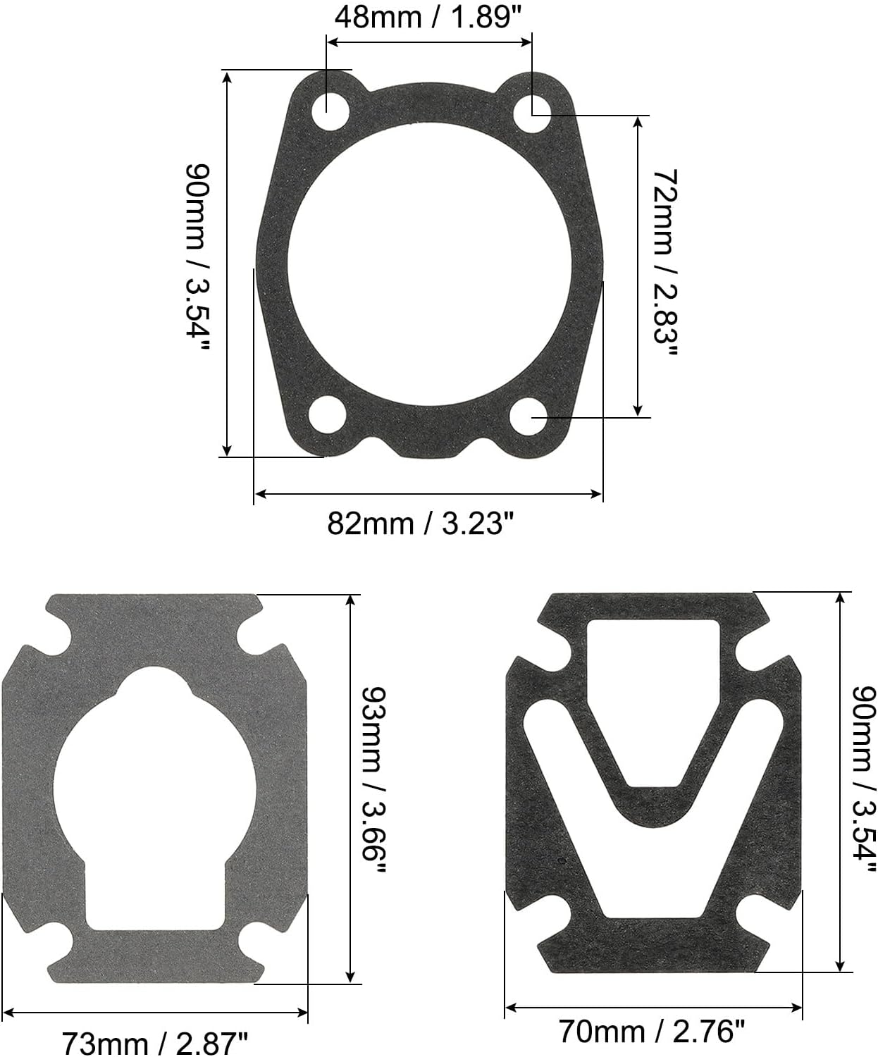 PATIKIL Pad Air Compressor Valve Plate, 3 Sets Paper Replacement Compressor Accessory