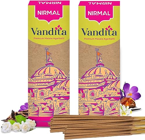 Nirmal Vandita Premium Fragancia 140 Masala Spice - Barra de incienso Agarbatti por Shubhkart (paquete de 2)