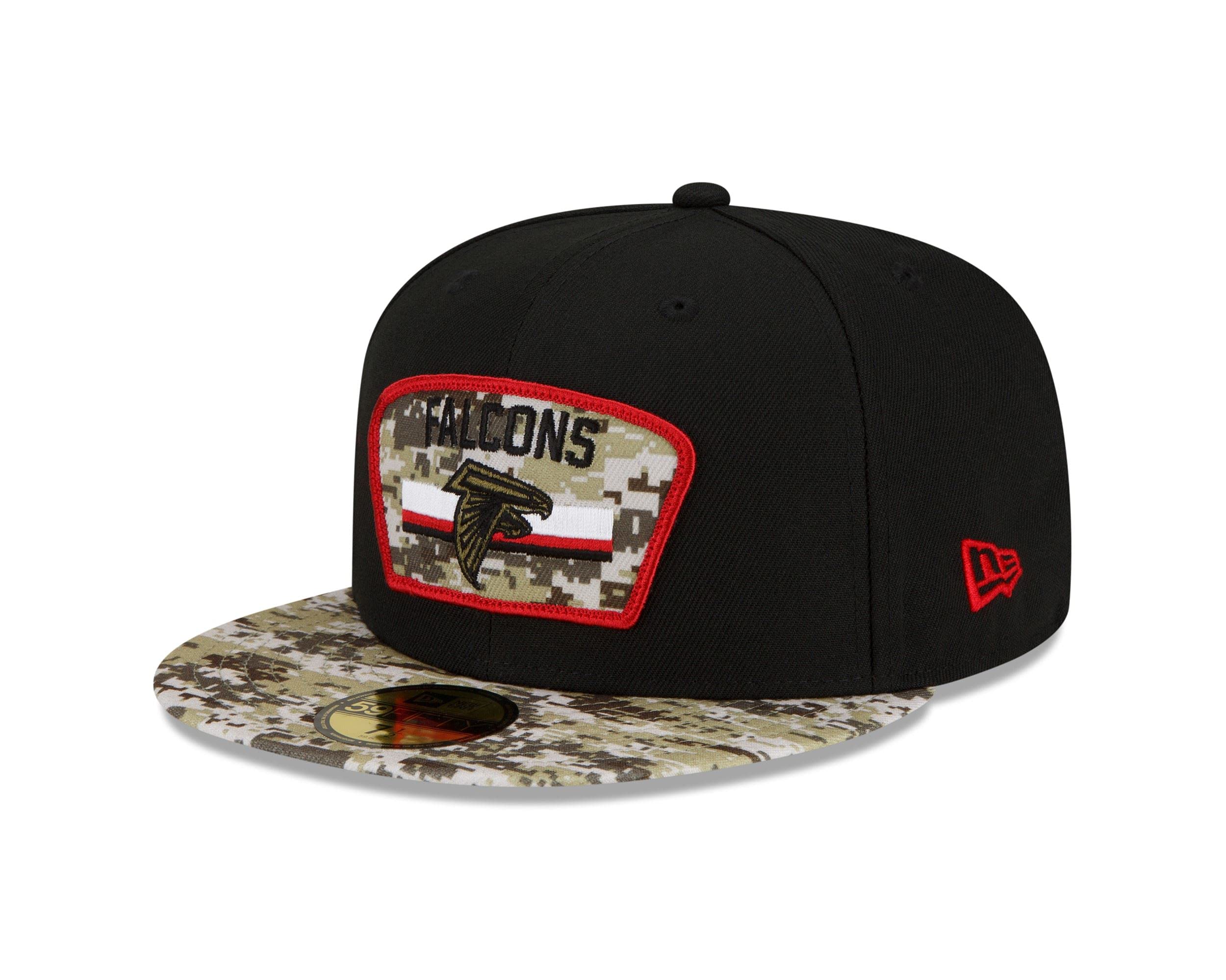 New Era Men's Black/Camo Atlanta Falcons 2021 Salute to Service 59FIFTY Fitted Hat