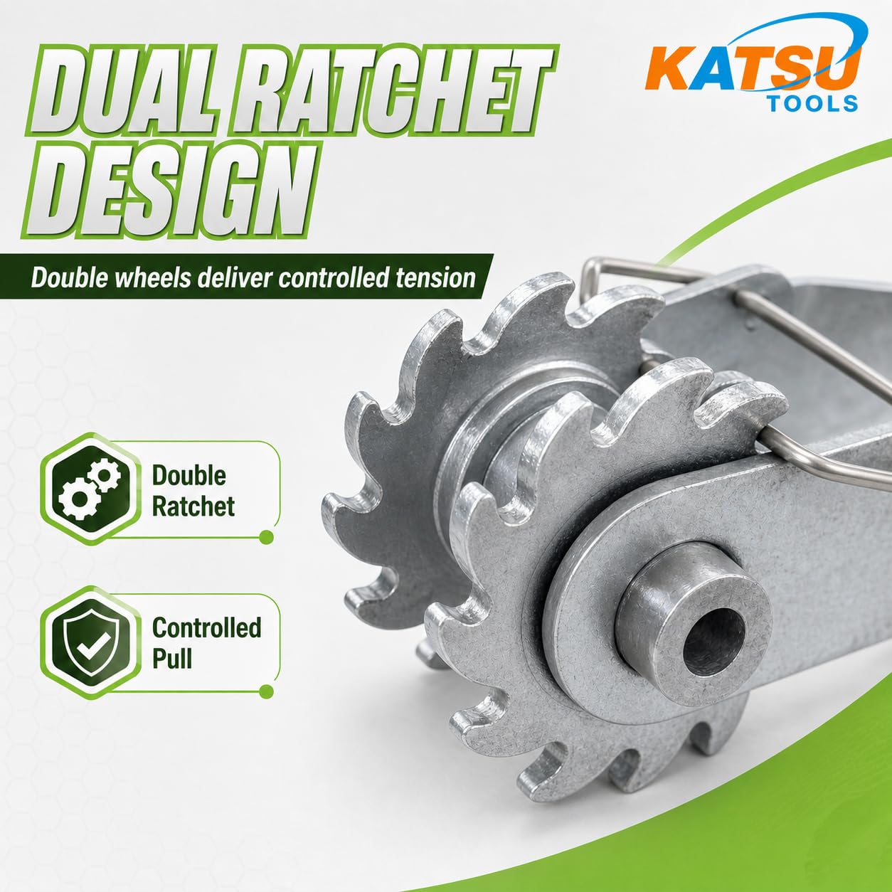 KATSU 10X Elektrozaun Drahtspanner Zaunspanner aus Aluminiumlegierung mit Zahnradsperre, Ratschenversion, für Vieh Bauernhof Garten Elektrozaun Draht festziehen 667212