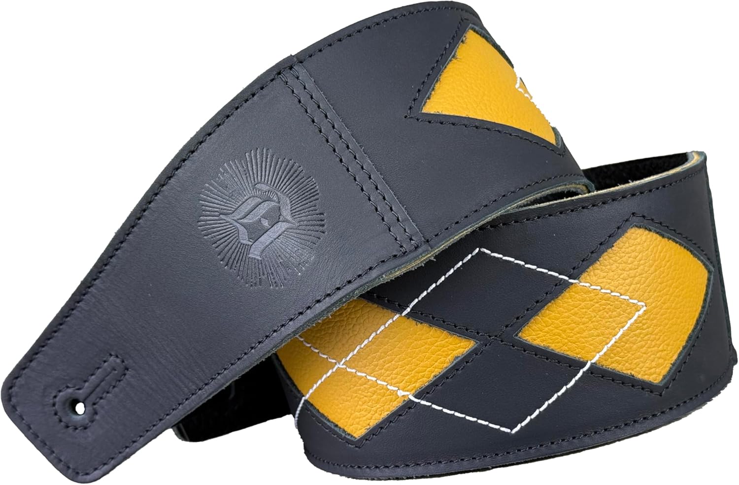Anthology Gear "Everett Full Grain Leather Guitar Strap For Electric, Acoustic, and Bass Guitars (Whiskey Brown/Caramel)