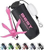 Vista 10 de Mejor marca marina y al aire libre Ancla para kayak, kit de sistema de anclaje de 3.5 libras para kayaks, canoas, tablas de paddle SUP y motos