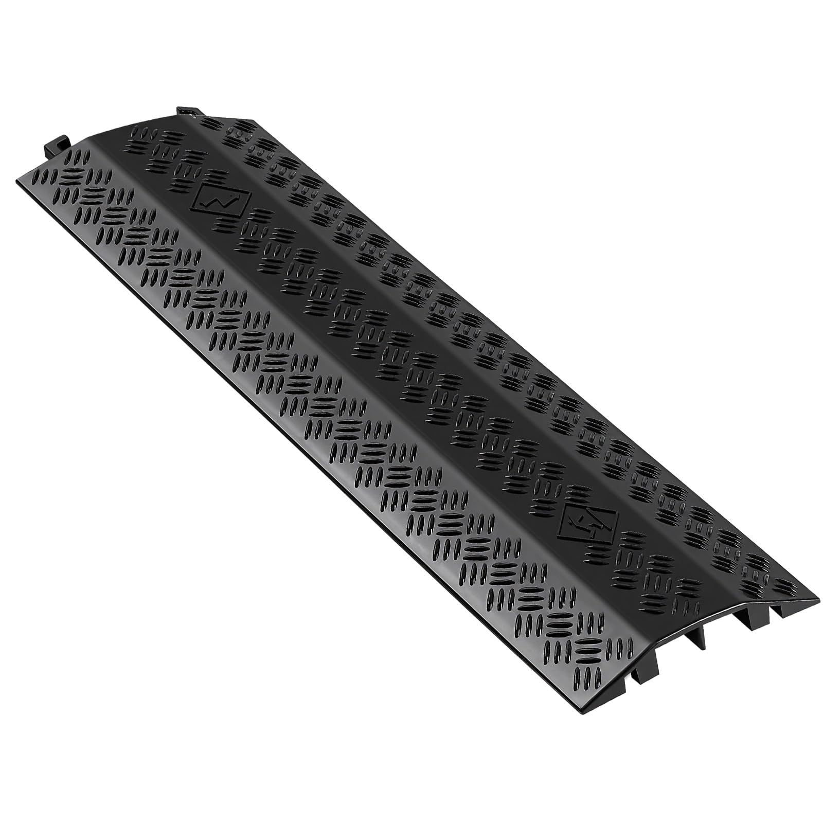 VEVOR Rampe de Protection Câbles, Charge 7938 kg, Passage de Câble au Sol, Canal 51 x 28 mm, Cache-​câbles au Sol, Passe Câble pour Zones à Forte Circulation Piétonne, Intérieur, Extérieur, Entrepôt