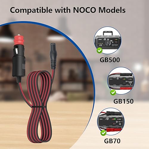 Miniatura 4 de Cable cargador de coche NOCO GB70 GB150, compatible con NOCO GB250+ GB251+ GB500 GB500+ Boost UltraSafe Lithium Jump Starters Battery XGC4