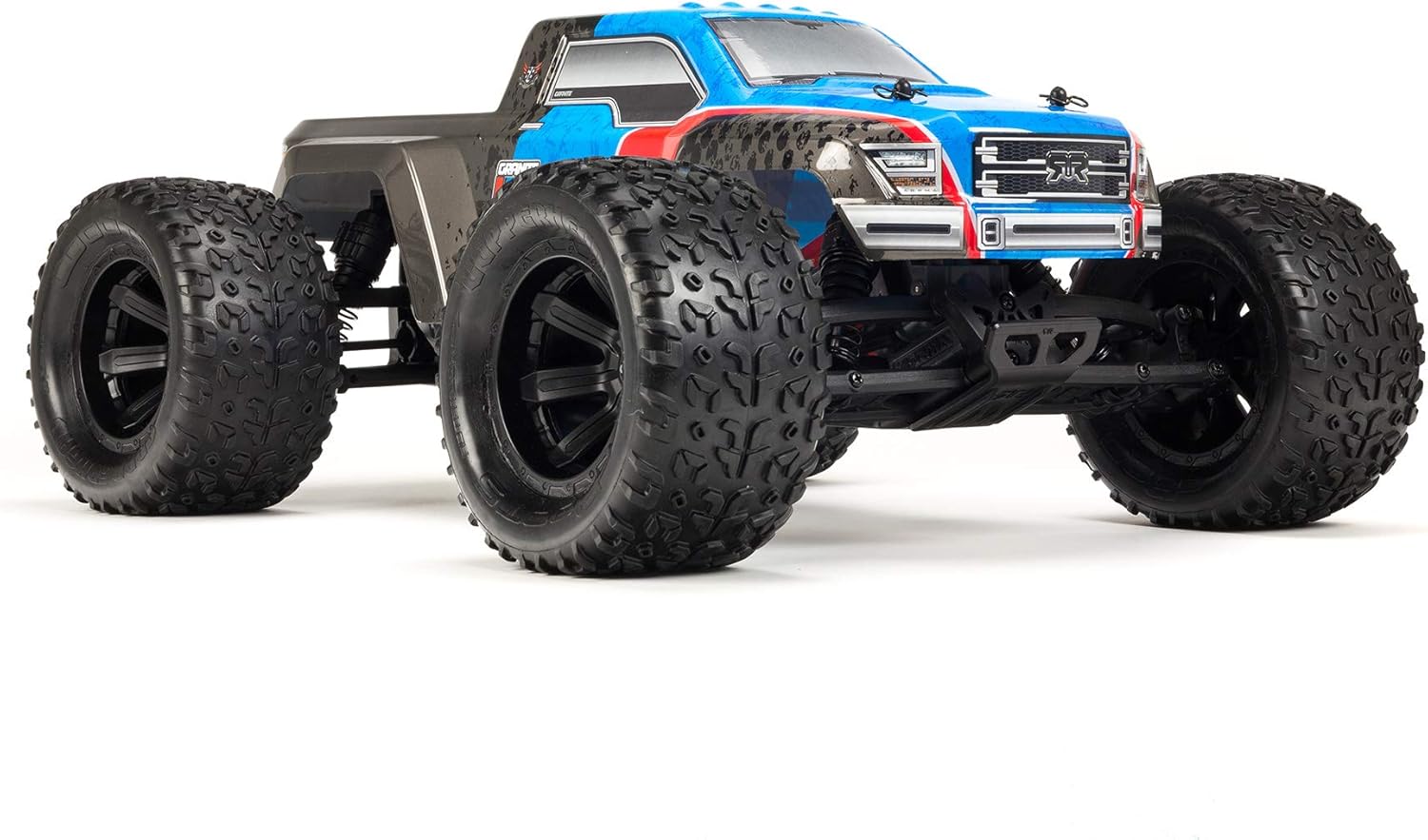 ARRMA RC Monster Truck: 1/10 Granite Voltage MEGA 2WD SRS RTR with 2.4GHz Radio | 1800mAh 6C NiMH Battery | Charger | 1:10 Scale (Blue/Black), ARA102727T2 : Toys & Games