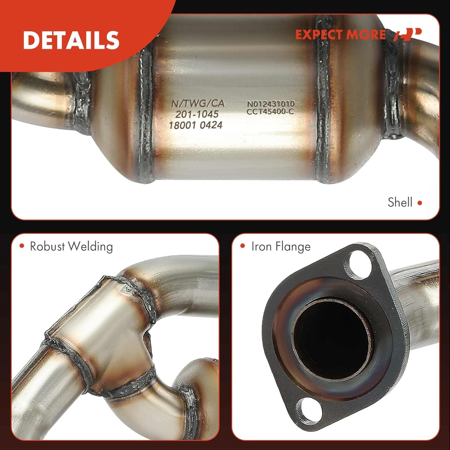 A-Premium Center Catalytic Converter Kit Direct-Fit Compatible with Toyota Sienna 2001 2002 2003 3.0L, E.P.A. Compliant