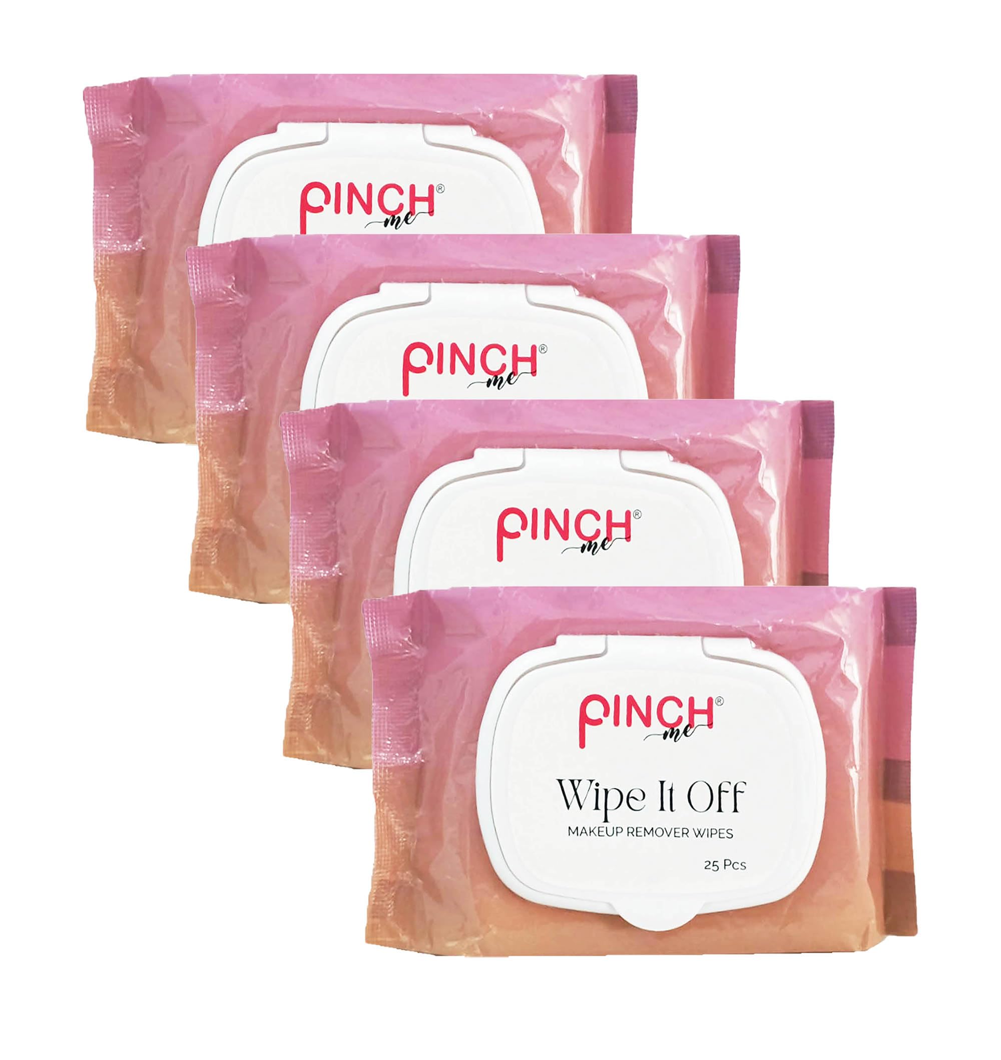 Pinch Me Wipe It Off Makeup Remover Wipes, Daily Cleansing Wipes Removes Waterproof Makeup Remover Paraben & Alcohol Free 25 Pieces of Wipes Per pack (Pack of 4)-image-19