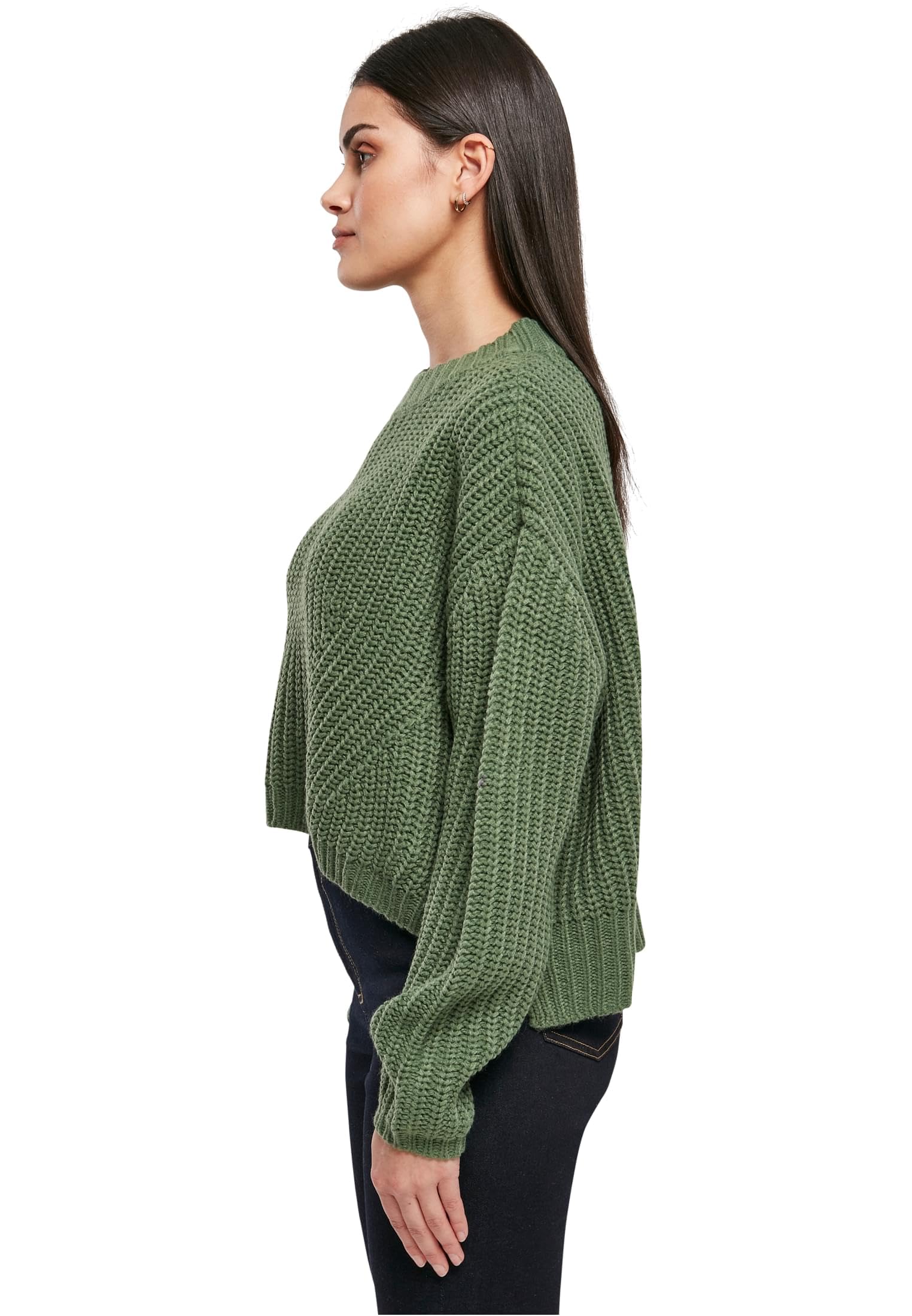 Urban Classics Damski sweter oversize strój dresowy damski, Szałwia, S