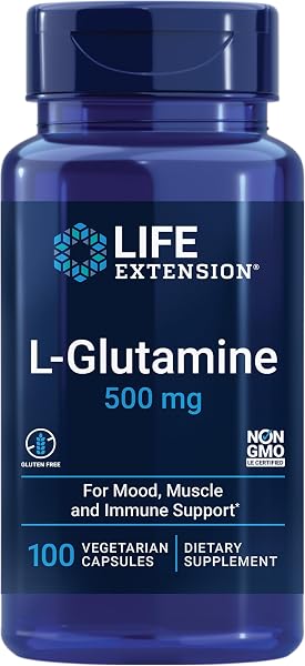 Life Extension L-Glutamine 500mg Capsules