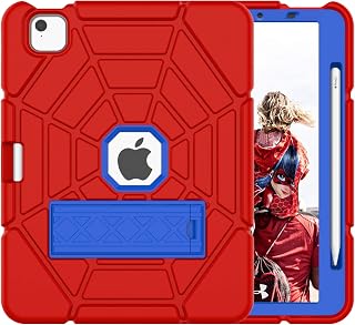 for iPad Air 5th/4th Generation Case 2022/2020 10.9", for iPad Pro 11 inch 2022/2021/2020/2018 Heavy Duty Shockproof Rugged Cover with Pencil Holder Stand iPad Air 5 4 Gen for Kids Boy