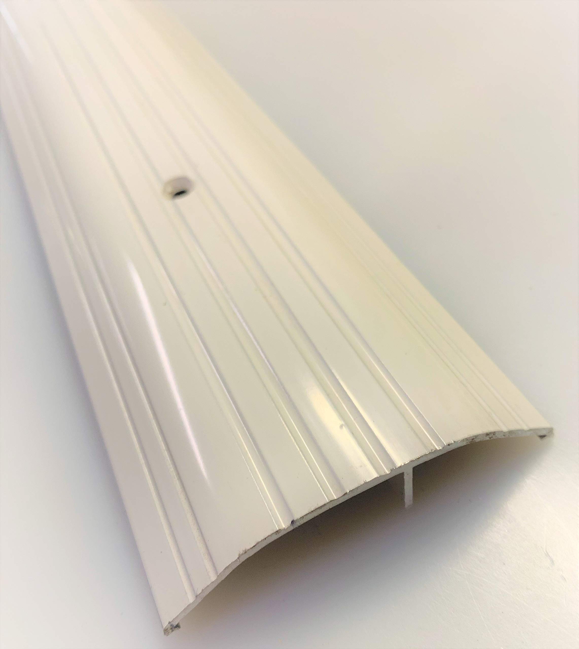 3 FT White Corrugated Aluminum Threshold – 3-1/4
