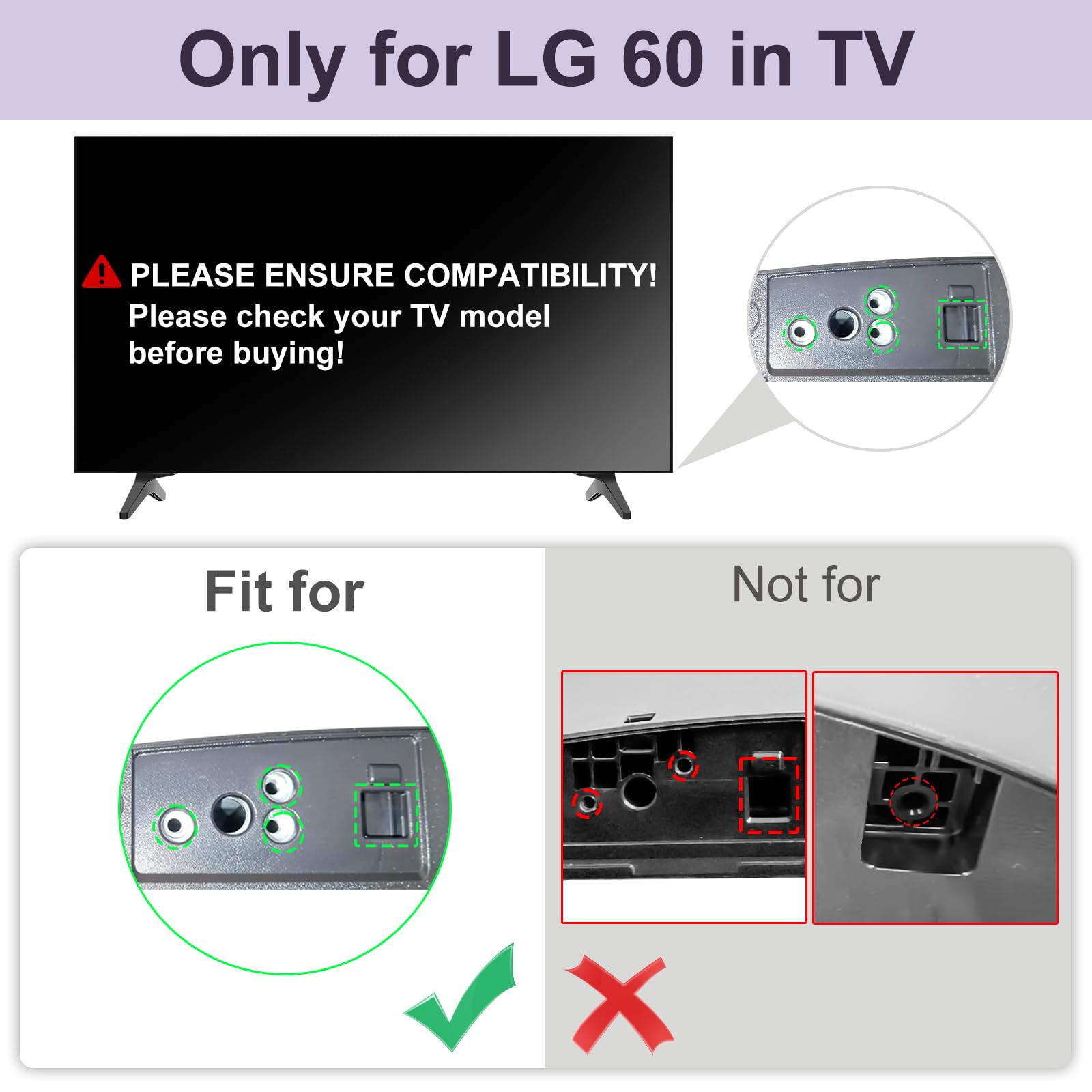 Amazon.com: TV Legs for LG TV Stand Legs, for 60 Inch LG TV Legs