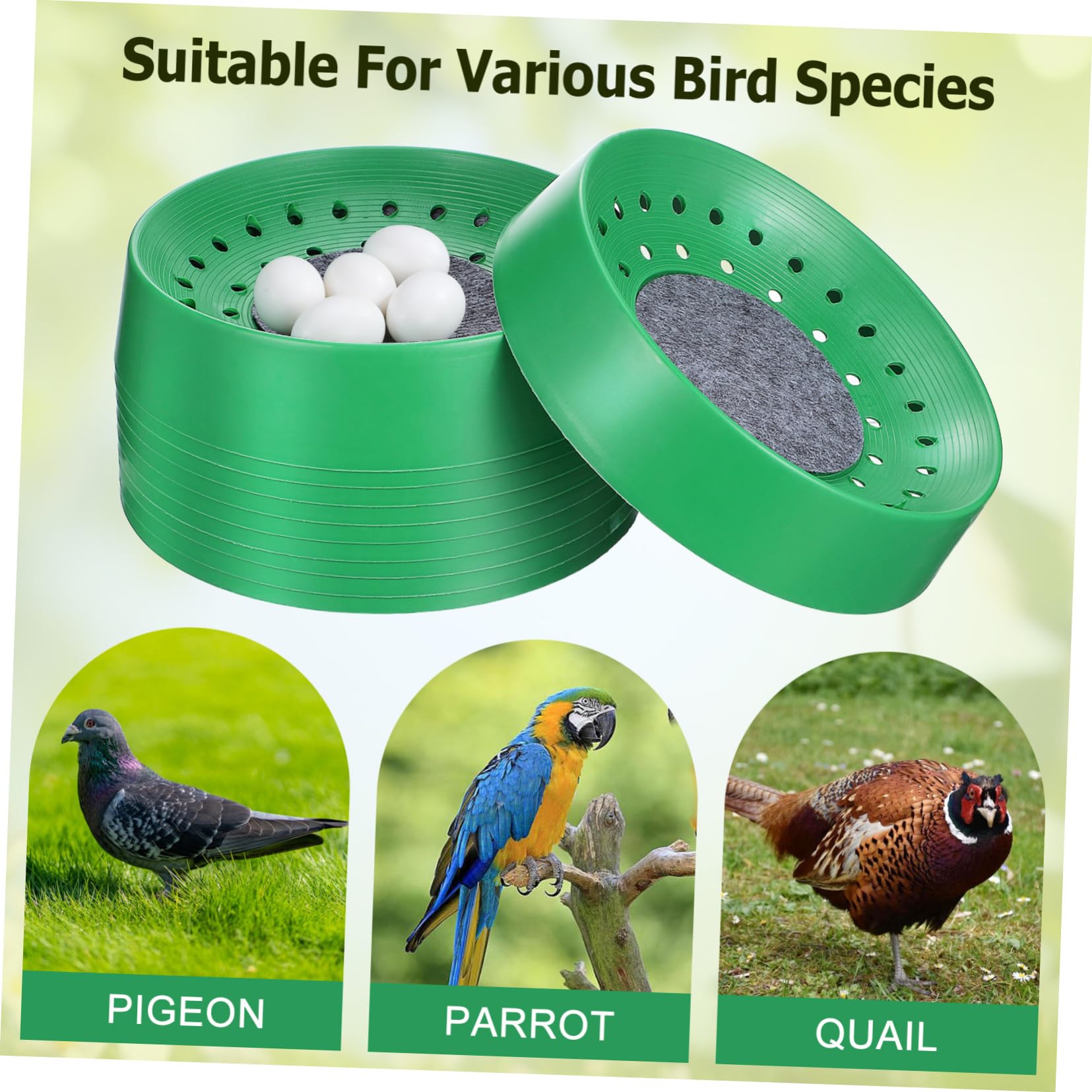 Mipcase 10 Piezas Jaula para Codornices Nido De Cría De Aves Caja Nido para Incubar Cama De Descanso para Mascotas Nido De Pollo Nido De Gorrión Forro De Jaula De Pájaros Loro Cola Larga