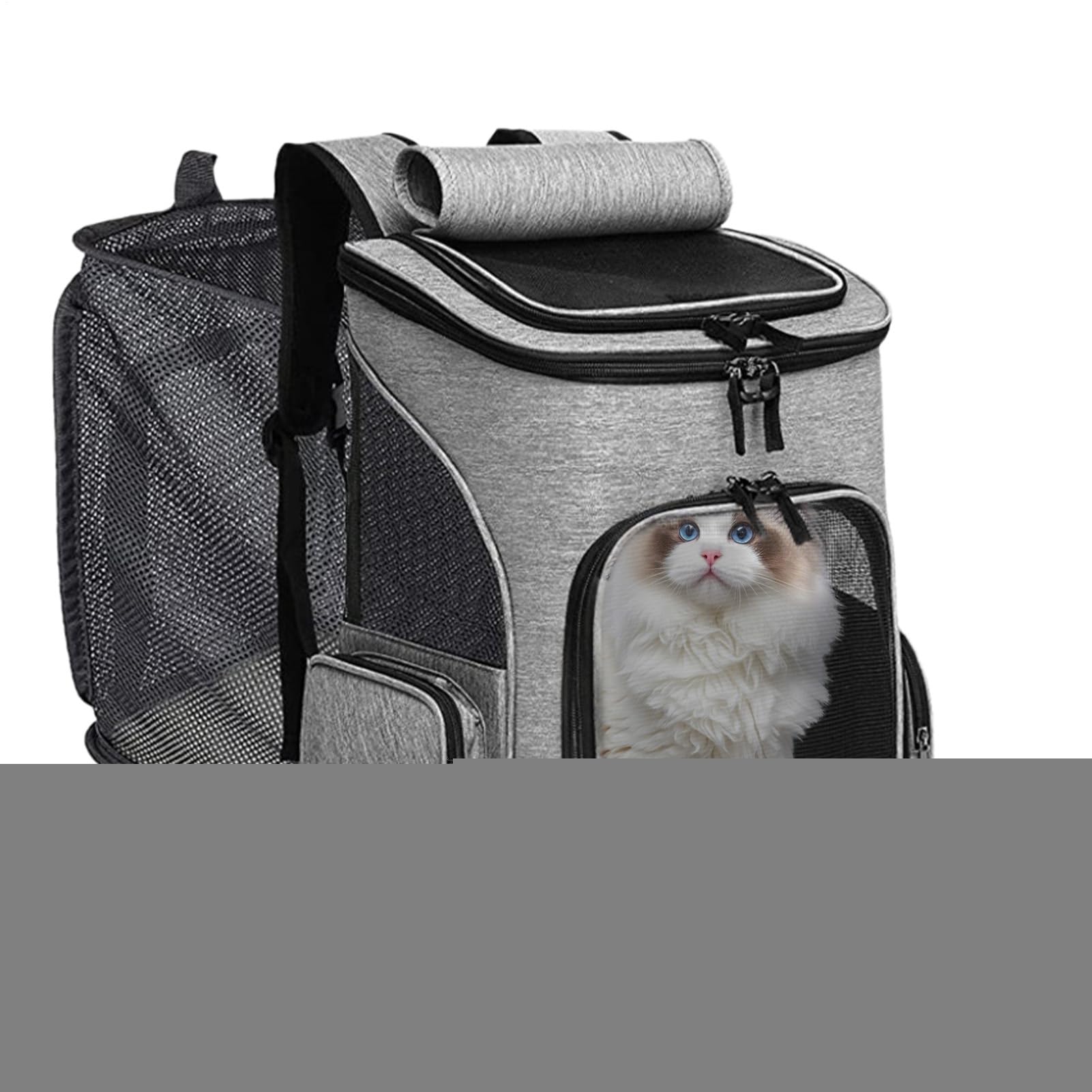 Sac de transport pour chat pliable idéal pour le toilettage et la coupe des ongles