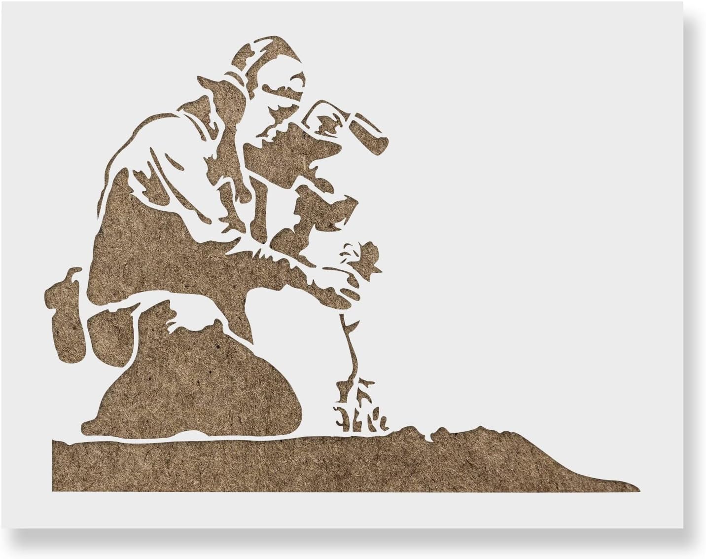 Flower Photograph Banksy Stencil - Banksy Stencil, Banksy Canvas, Graffiti Stencil, Banksy Graffiti, Banksy Wall Art