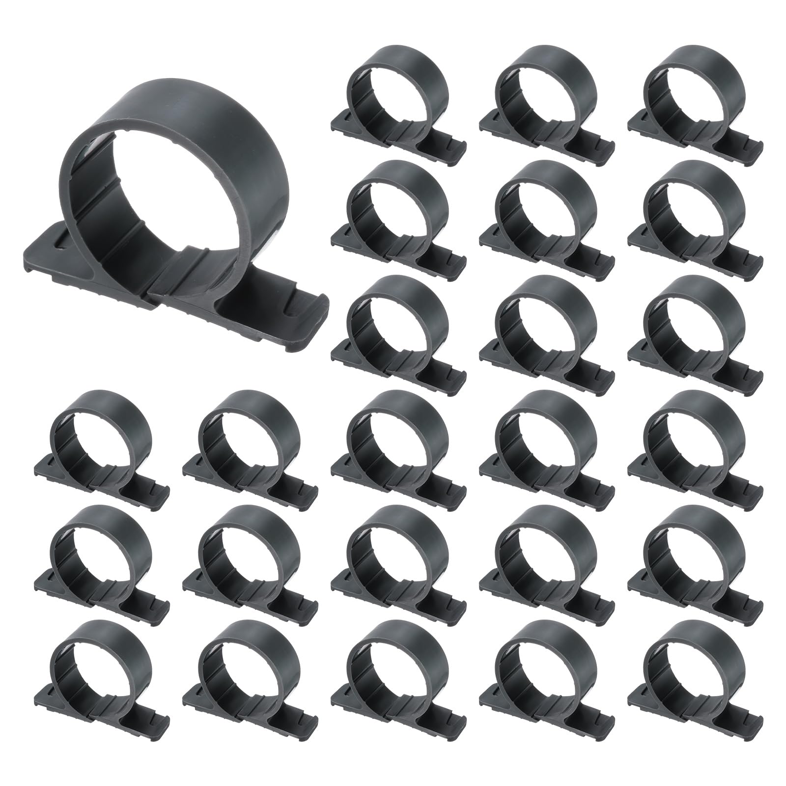 sourcing map 25pcs Suspension-Pipe Clamps 2" PP Pipe Clamps for Pex Copper CPVC Tubing Support, Gray