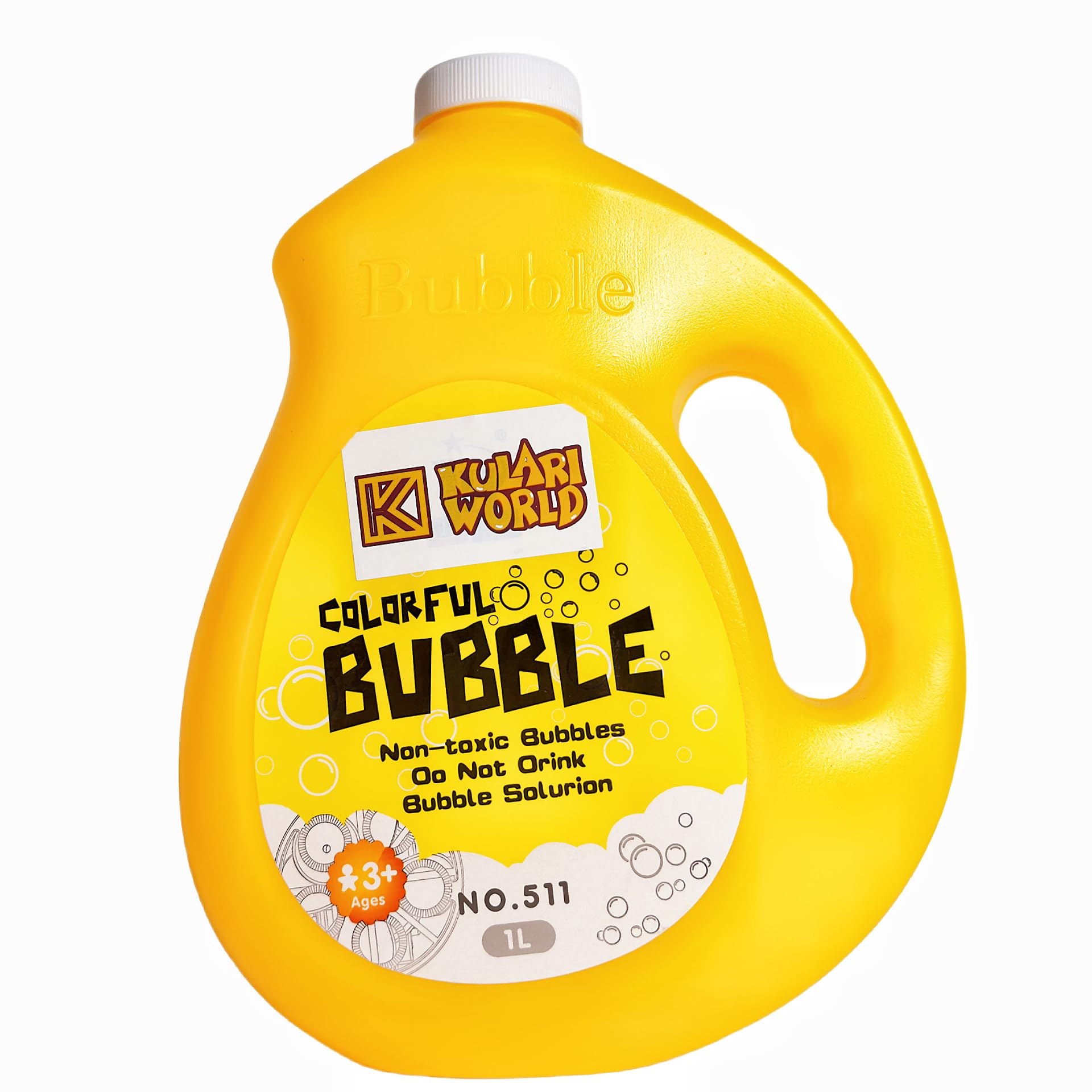 34 oz/1L Bubble Solution Colorful Big Non-Toxic Pre-Mix Refill Solution for Kids Bubble Machines Blowers, Giant Wands for Birthday Easter Party
