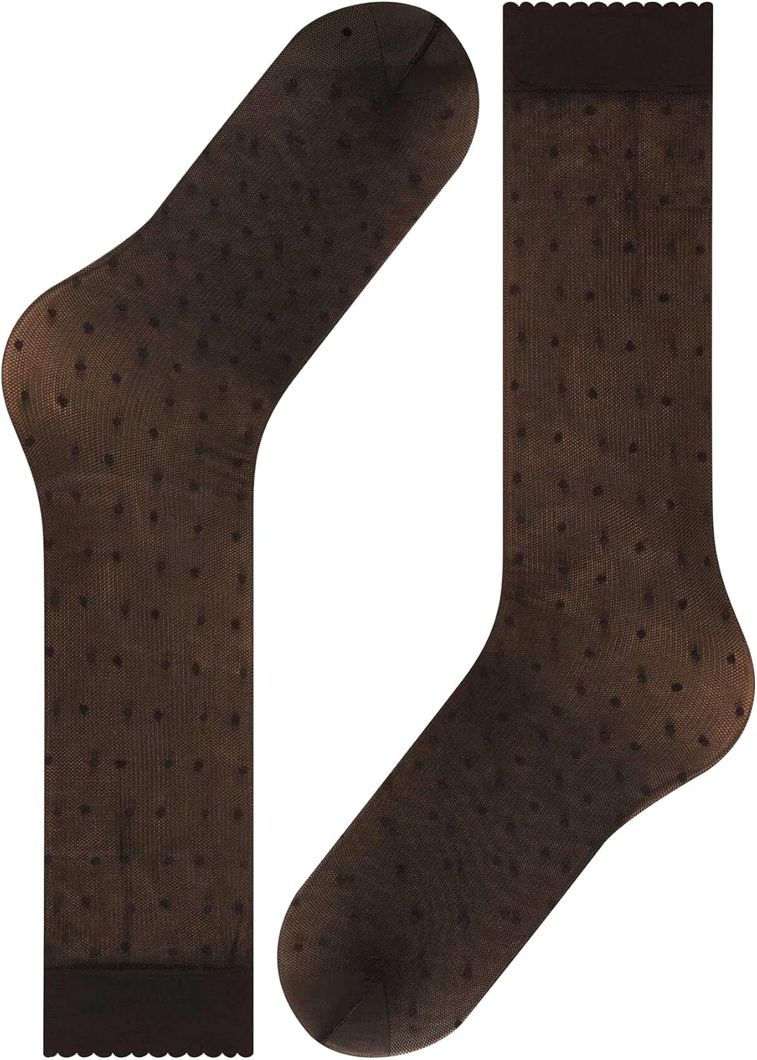 FALKE Women's Dot 15 Denier Knee-High Socks, Patterned Stockings, Casual and Dress, Ultra Sheer Fine Mesh, Nylon