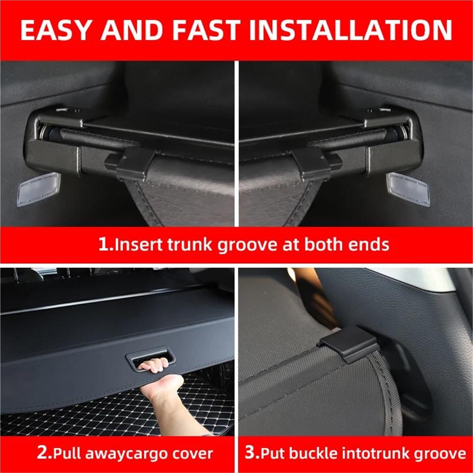 Generico Copertura Bagagliaio per Land per Rover per Discovery 5 Baule Retrattile Copertura del Carico Portapacchi Scudo Anti-Peeping Accessori per La Privacy Copertura del Bagagliaio(Canvas)