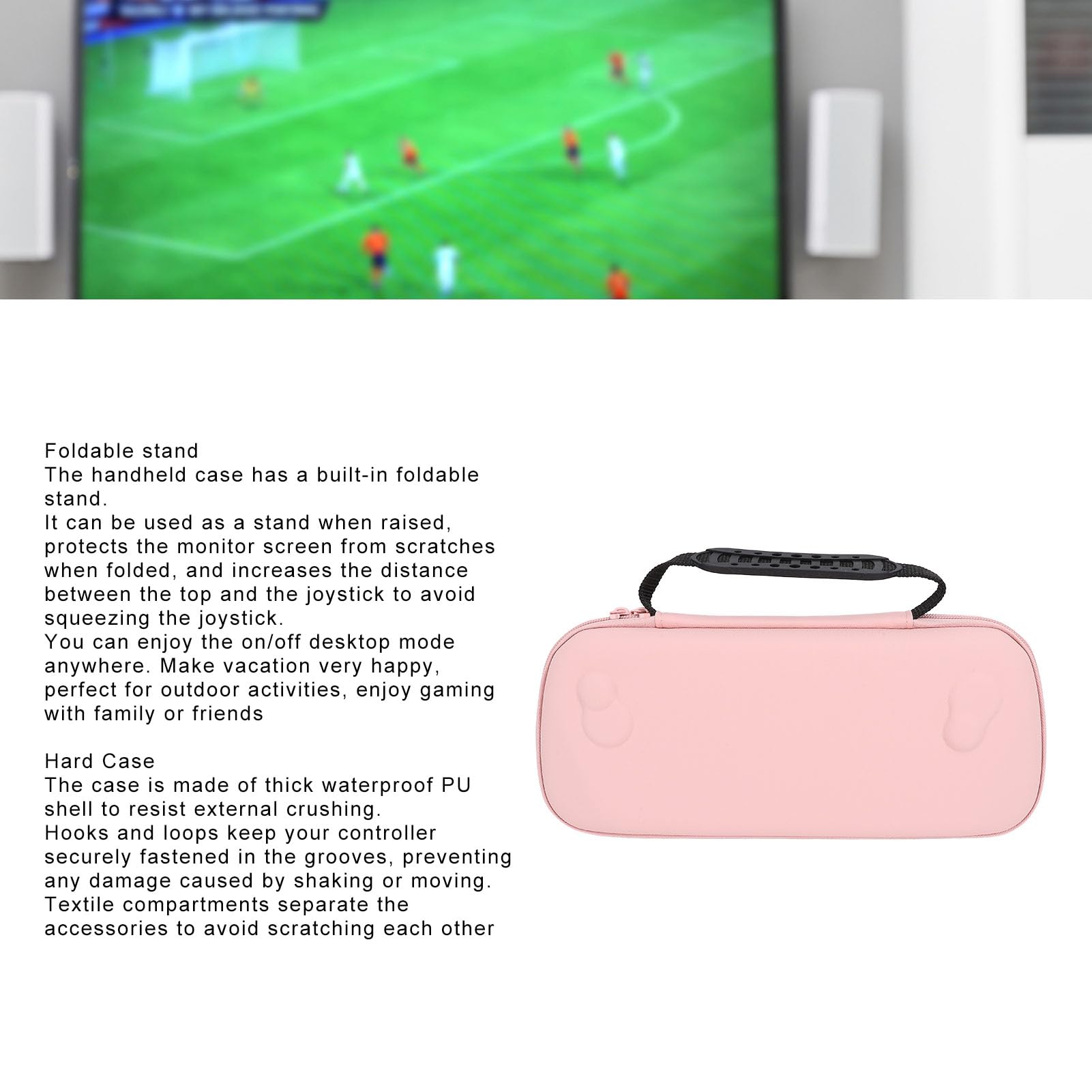 Custodia Protettiva Rigida Compatta, Borsa da Viaggio Rigida Portatile con Tasche, per Rog Ally X 2024 RC72LA, per Rog Ally 2023 RC71L, per Claw A1M e Altri Accessori
