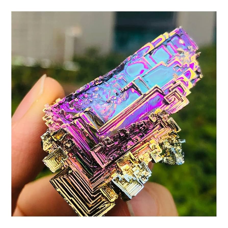 Amazon.co.jp: 癒しのクリスタル チタン合金レインボービスマス