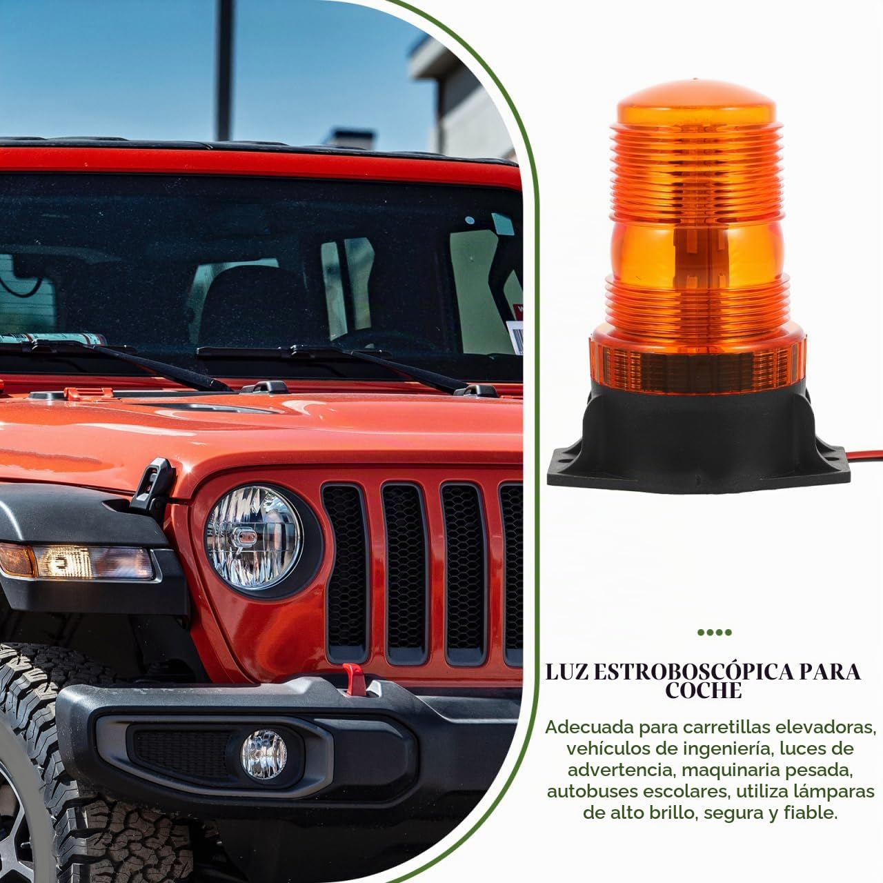 Ciieeo Luz Estroboscópica Led Para Carretilla Elevadora Y Vehículos De Ingeniería 10-80V Luz De Seguridad Intermitente De Advertencia Para Emergencias