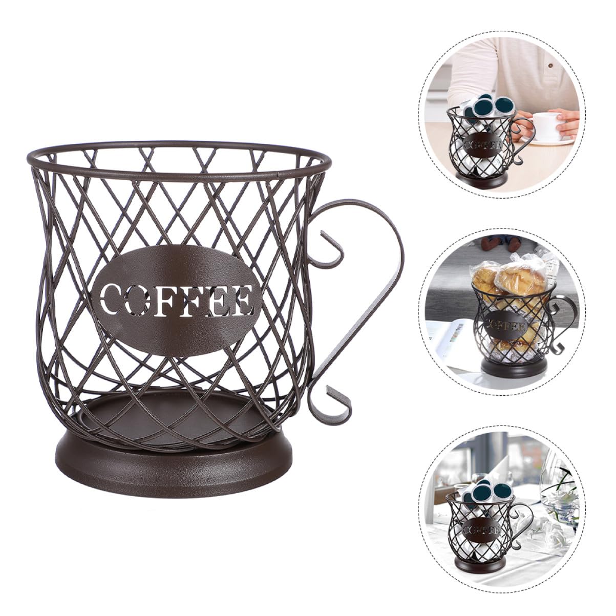 Toyvian Support à Ustensiles Cuisine en Fil de Fer Noir, Porte-cuillères Polyvalent et Stable pour Comptoir, pour Patio ou Établi, Design Simple et Résistant