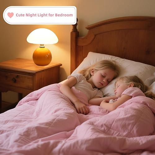 Miniatura 4 de Lámpara de hongo para dormitorio, sala de estar, lámparas de mesa de hongos para mesitas de noche, lámpara de mesa pequeña de escritorio de 3