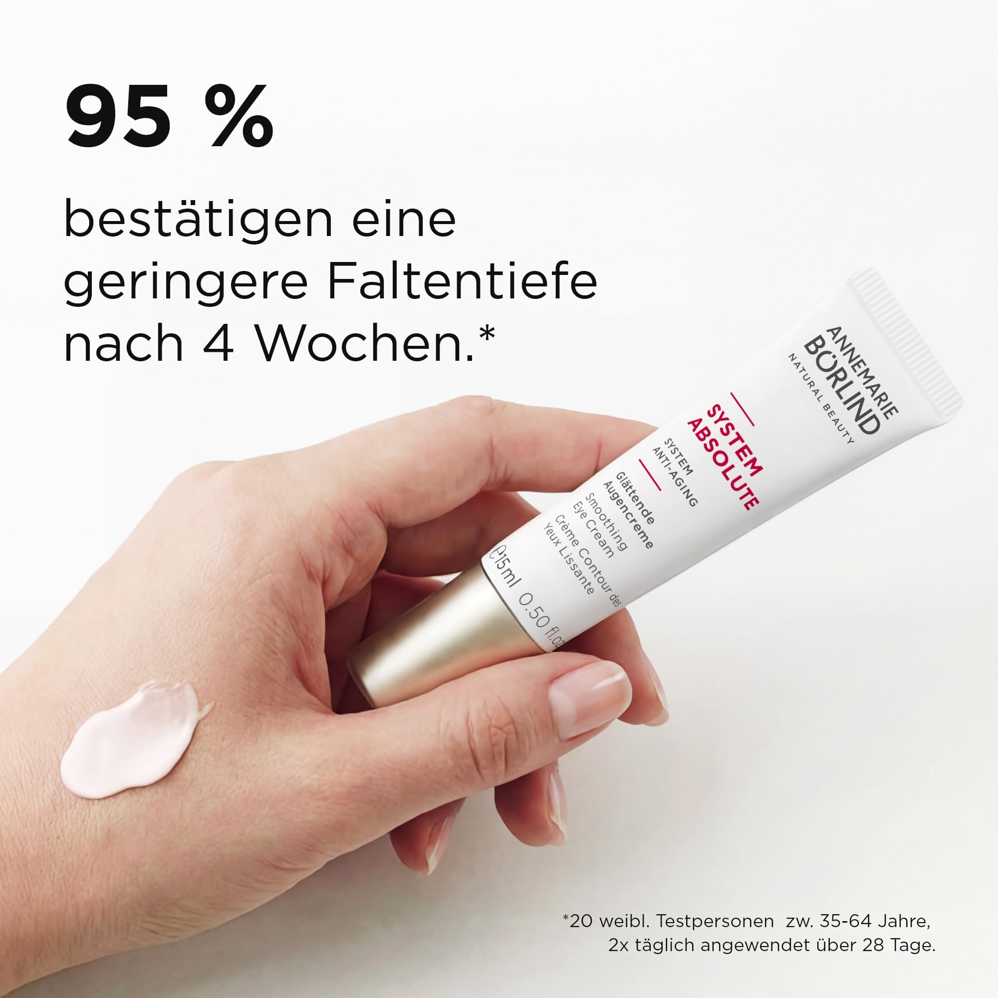 ANNEMARIE BÖRLIND SYSTEM ABSOLUTE Glättende Augencreme 15ml Anti-Aging | Anti-Aging Augenpflege, Aktiviert Kollagenproduktion, Straffende Augencreme, Feuchtigkeitspflege gegen Falten, Glättend