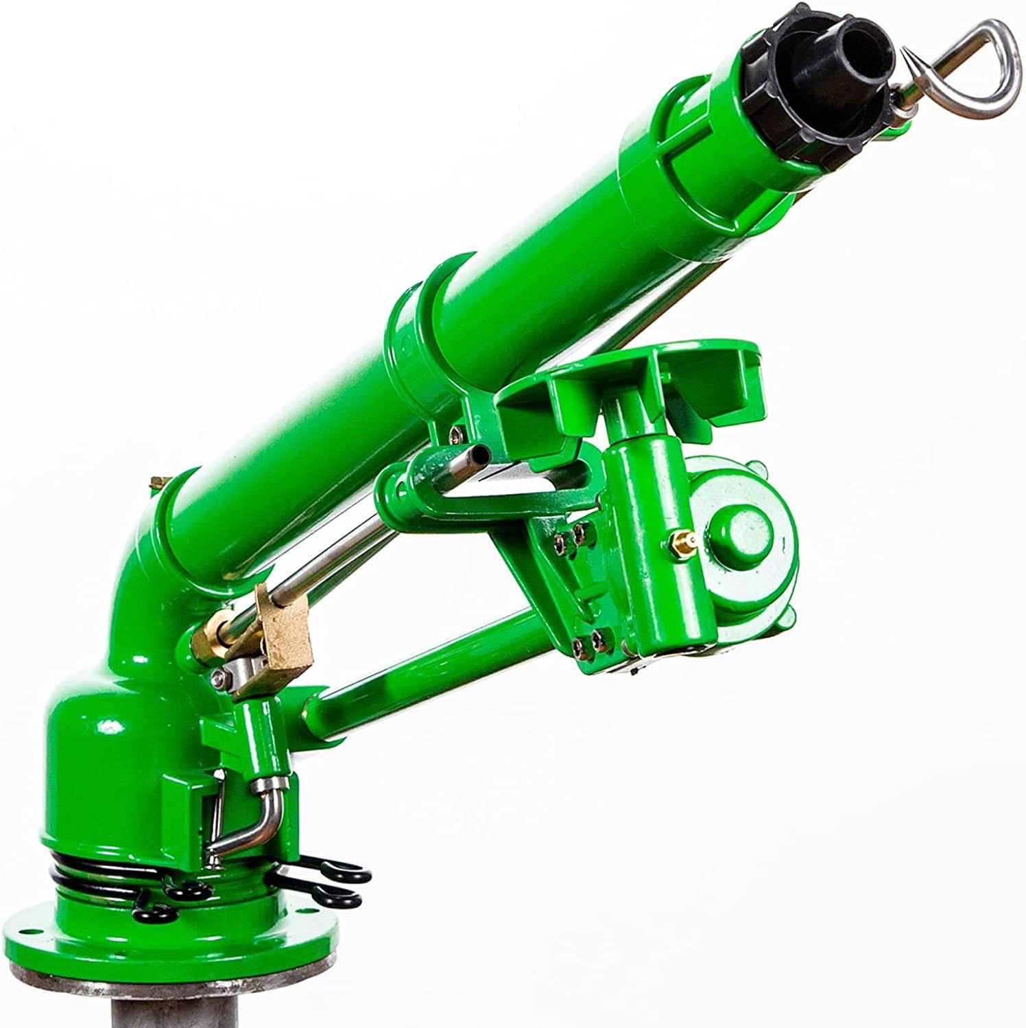 Impact Sprinkler with Pressure Gauge, 2" Farm Irrigation Spray Gun, 360° Large-Area Watering Spray, for Farm Lawn Garden Irrigation