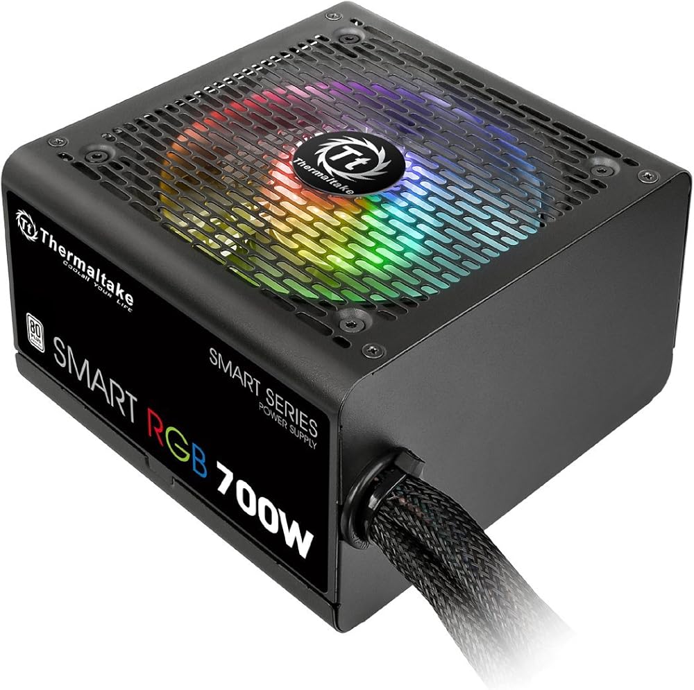 Thermaltake Smart RGB, 80+ Certified 700W Power Supply with 256-Color RGB Fan thumbnail 2