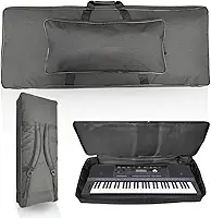Capa Bag Super Luxo Acolchoada Para Teclado Musical Roland Psr-sx700 Impermeável Reforçada Profissional Espuma Densa Alça Mochila Preta Premium Proteção Completa teclado sx700 61 teclas semi case