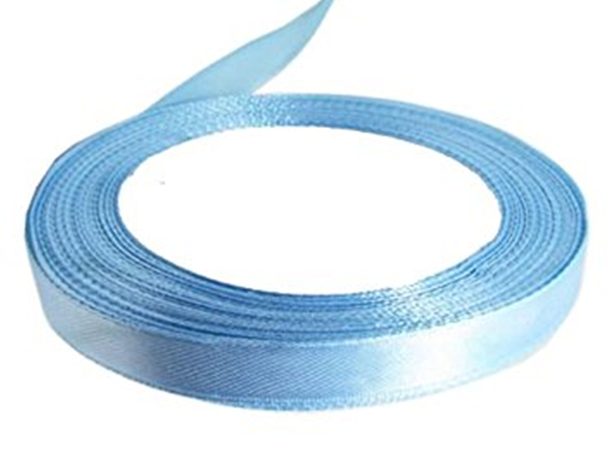 22 Meters Satin Ribbon 10mm (Baby Blue) Gift Wrap Ribbon, Ribbons for Gift Wrapping, Christmas Ribbon, Gift Wrapping Ribbon for Crafting, Wedding Party Decor